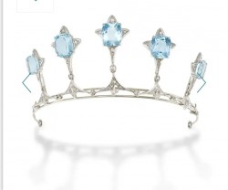 Aquamarine and Diamond Tiara