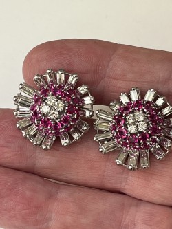 Ruby and Diamond Earrings