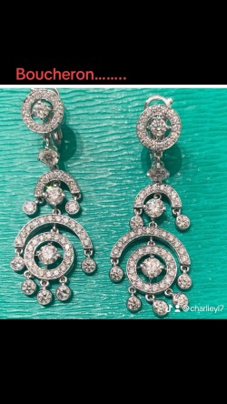 Boucheron Drop Diamond Earrings