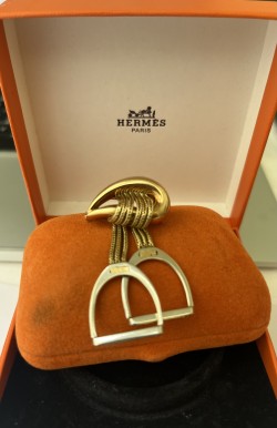 Hermès Stirrup Brooch/ Clip