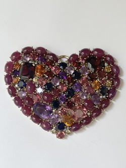 Multigem Heart Pendant